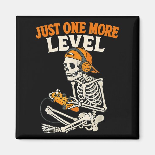 Grappig Videogame Halloween Skeleton Gamer Kostuum Magneet (Voorkant)