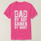 Grappig videogames - pa-by-day gamer bij nacht pre t-shirt (Design voorkant)