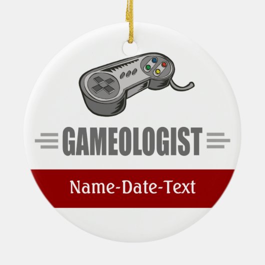 Grappig videogaming keramisch ornament (Achterkant)