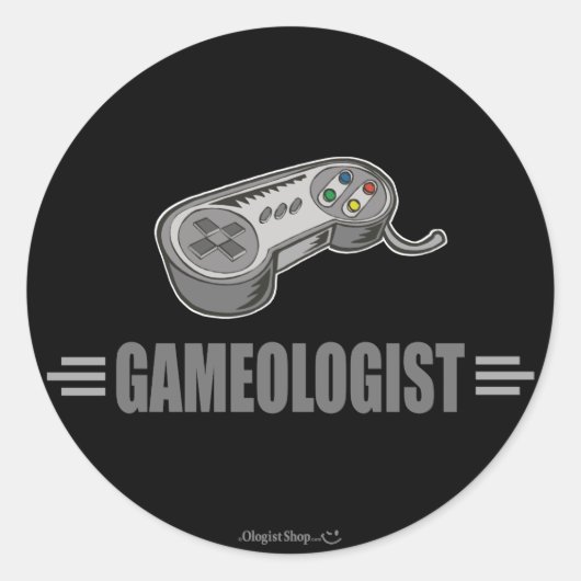 Grappig videogaming ronde sticker (Voorkant)