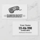 Grappig videogaming visitekaartje (Voorkant / Achterkant)