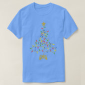 Grappig videospel met kerstboom met lampjes met ke t-shirt (Design voorkant)