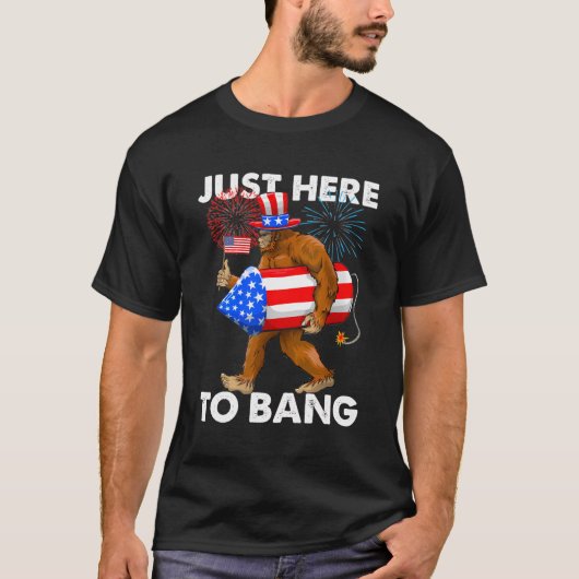 Grappig vierde juli 4 juli ben ik hier om t-shirt (Voorkant)