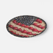 Grappig Vierde juli Amerikaanse Vlag Faux Fruit Papieren Bordje (Gekanteld)