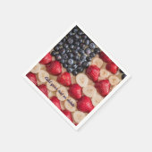 Grappig Vierde Juli Amerikaanse Vlag Faux Fruit Servet (Hoek)