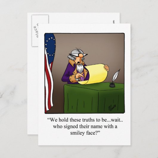 Grappig vierde juli Briefkaart (Voorkant / Achterkant)