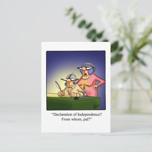 Grappig vierde juli Briefkaart (Staand voorkant)