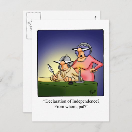 Grappig vierde juli Humor Briefkaart (Voorkant / Achterkant)