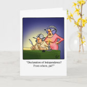 Grappig vierde juli Humor Wenskaart Kaart (Gele Bloem)