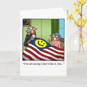 Grappig vierde juli Humor Wenskaart Kaart (Gele Bloem)