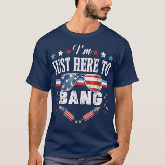 Grappig, vierde juli, ik ben hier voor B T-shirt