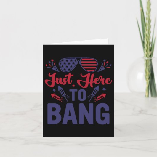 Grappig vierde juli net hier om te knallen 4 juli kaart (Voorkant)