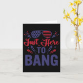 Grappig vierde juli net hier om te knallen 4 juli kaart (Gele Bloem)