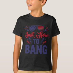 Grappig vierde juli net hier om te knallen 4 juli t-shirt