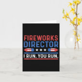 Grappig vierde juli vuurwerk directeur Ik loop Kaart (Gele Bloem)