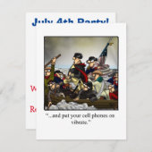 Grappig vierde uitnodiging van juli (Voorkant / Achterkant)