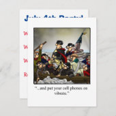 Grappig vierde uitnodiging van juli (Voorkant / Achterkant)