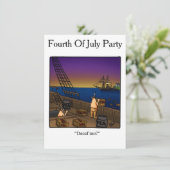 Grappig vierde verzoek van juli kaart (Staand voorkant)