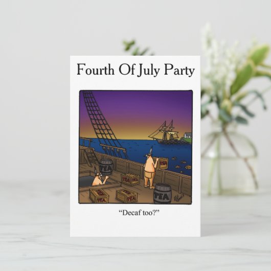 Grappig vierde verzoek van juli kaart (Staand voorkant)