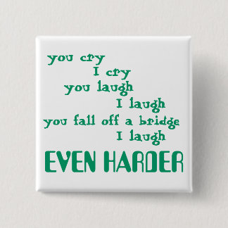 grappig vierkante button 5,1 cm