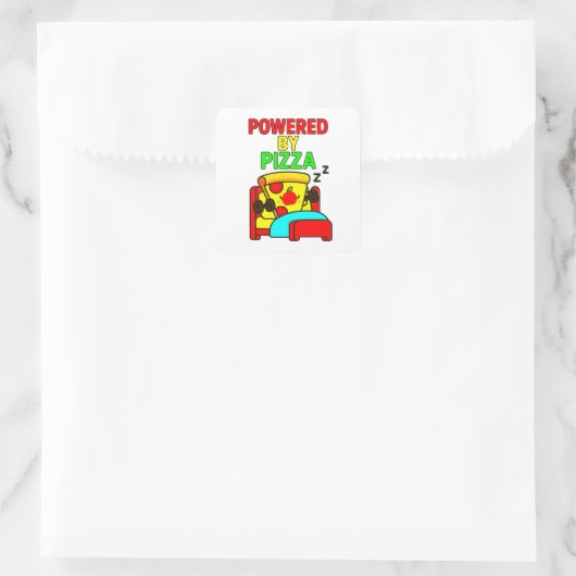 Grappig Vierkante Sticker (Tas)