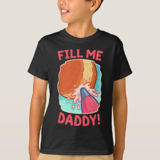 Grappig vies Pun Fill Me Papa Donut Ondeugend Cade T-shirt