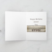 Grappig vijftig in aanbouw verjaardag kaart (Binnen)