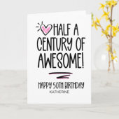 Grappig Vijftig Wordt Ouder 50ste Verjaardag Voor  Kaart (Gele Bloem)