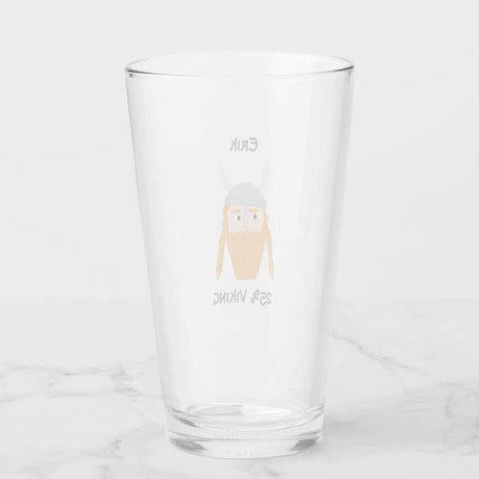 Grappig Viking DNA Gepersonaliseerd Bierglas Glas (Achterkant)