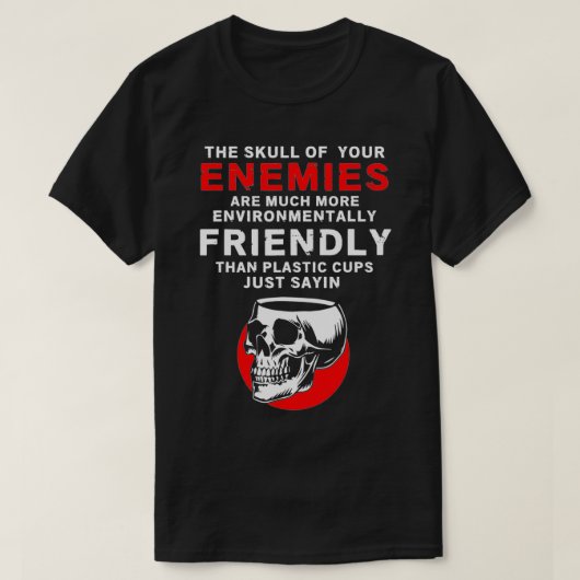 Grappig Viking Norse Vikings Skull of Enemy T-shirt (Design voorkant)