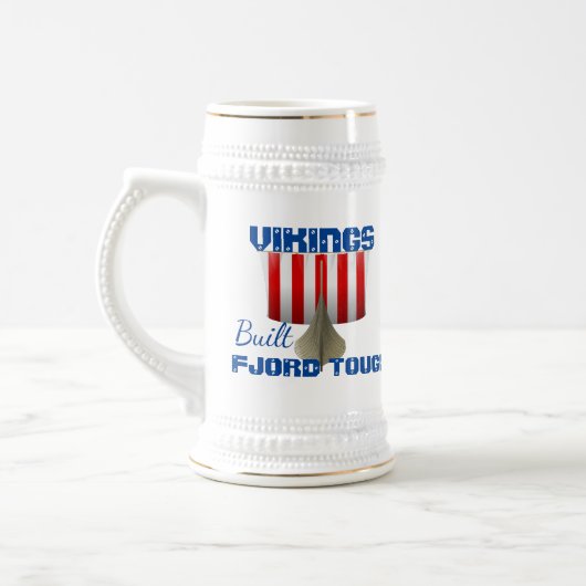 Grappig Vikingschip "Fjord Tough" Bierpul (Links)