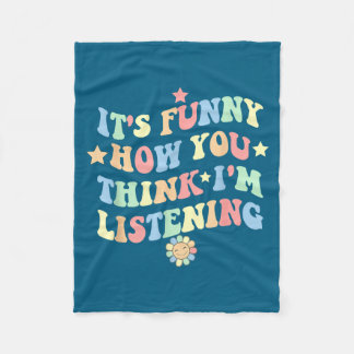 Grappig vind ik Hoe Denken Luisteren Citaat Zeggen Fleece Deken