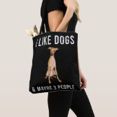 grappig vind ik italiaanse griezelhonden tote bag (Dichtbij)