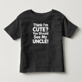 Grappig Vind Me Leuk Je Moet Mijn Oom Zien Kinder Shirts (Voorkant)