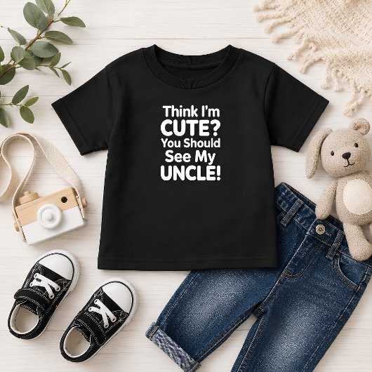 Grappig Vind Me Leuk Je Moet Mijn Oom Zien Kinder Shirts