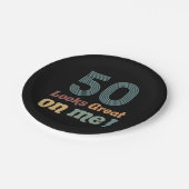 Grappig Vintage 50ste verjaardag Papieren Bordje (Gekanteld)