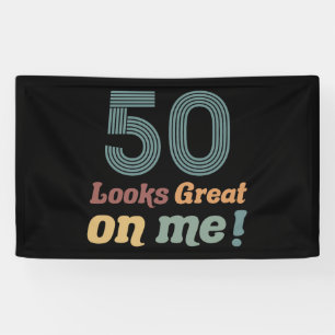 Grappig Vintage 50ste verjaardag Spandoek