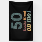 Grappig Vintage 50ste verjaardag Spandoek (Verticaal)