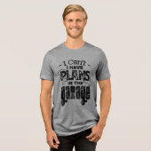 Grappig vintage auto T-shirt Ik heb plannen in de  (Voorkant volledig)