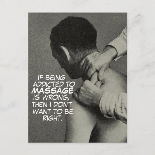 Grappig Vintage Massage Photo Old Time Briefkaart (Voorkant)
