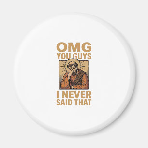 Grappig Vintage Religieus Facepalm Citaat Shirt On Magneet