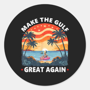 Grappig Vintage Trump T-shirt Maak De Golf Groot O Ronde Sticker