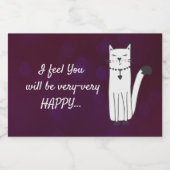 Grappig Violet Mousserende Wijn Mini Flesje Label Sparkling Wijnetiket (Enkel label)