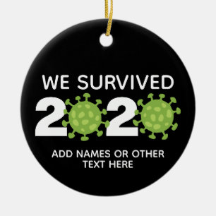 Grappig Virus - We overleefden 2020 met één foto Keramisch Ornament