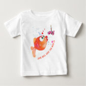 Grappig Vis en Worm Baby T-shirt (Voorkant)