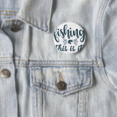 Grappig Vis T-shirt Ronde Button 5,7 Cm (In situ)