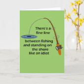 Grappig Vis Wenskaart Kaart (Gele Bloem)