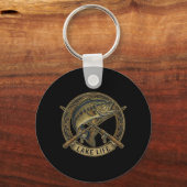 Grappig Visgeschenk Vintage Vis Meer Leven Sleutelhanger (Voorkant)