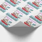 Grappig visgrappen geschenk gepersonaliseerd cadeaupapier (Hoek)