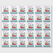 Grappig visgrappen geschenk gepersonaliseerd cadeaupapier (Vlak)